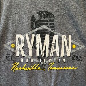 Ryman Auditorium Gray Graphic T-Shirt, S/M